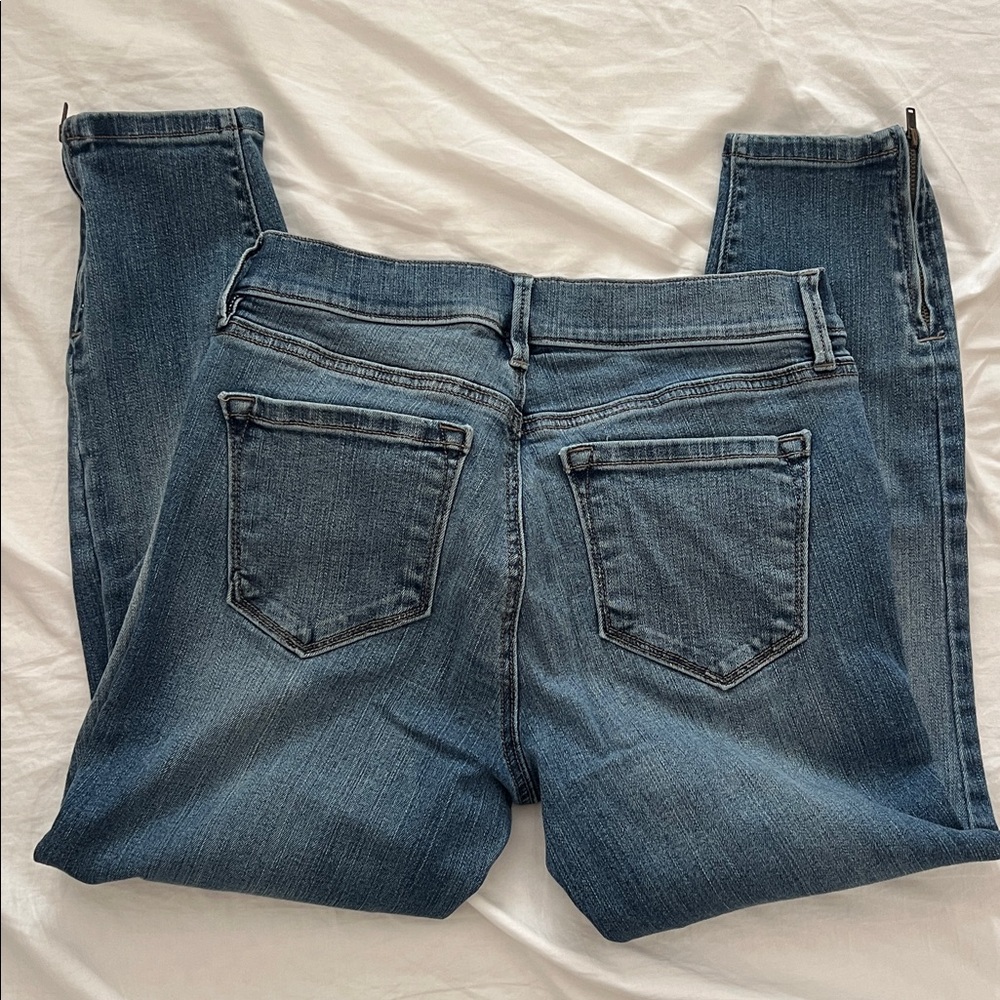 LOFT vintage skinny ankle zipper jeans